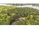 Beautiful aerial view showing the wooded landscape and a lake in the distance at 1368 Ohio Ln, Sanford, NC 27332