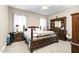 Bedroom with neutral walls, carpet flooring, traditional furniture and a ceiling fan at 1454 Spring Pond Rd, Nashville, NC 27856