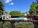 Community pool and lounge area provides the perfect spot to relax and unwind at 1521 Providence Glen Dr # 1521, Chapel Hill, NC 27514