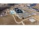 Aerial view showcasing the community clubhouse, swimming pool, play park, and exercise area at 2137 Caen St, Raleigh, NC 27610