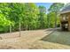 Expansive backyard showcasing lush greenery and mature trees at 249 Mill Creek Dr, Clayton, NC 27527