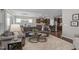 This cozy living room flows to an open floor plan between the dining room and the kitchen at 2812 Lemnos Dr, Apex, NC 27502