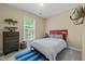 Cozy bedroom with stylish decor, natural light, and a unique headboard design at 314 Hogan Woods Cir, Chapel Hill, NC 27516