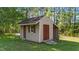 Backyard storage shed for storing your lawn and garden equipment at 50 Gill Ln, Fuquay Varina, NC 27526