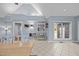Bright living room featuring vaulted ceilings and a large window at 555 Canterwood Dr, Mebane, NC 27302