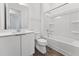 Bathroom featuring a vanity with sink, a toilet, and a shower with a showerhead at 616 Gainer Dr # 15, Raleigh, NC 27610