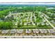 An aerial view features the beautiful layout of homes with large yards at 72 E Moss Creek Dr, Clayton, NC 27520
