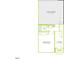 First floor plan featuring a two-car garage, bedroom, bath, drop zone, foyer and porch at 801 Hyperion Aly, Wake Forest, NC 27587