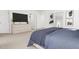 This bedroom includes modern accents, a spacious layout, and comfortable decor at 813 Fireship Rd, Fuquay Varina, NC 27526