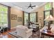 Comfortable living room with vaulted ceiling and hardwood floors at 919 Woodham, Pittsboro, NC 27312