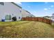 Spacious, grassy backyard with privacy fence, ideal for outdoor gatherings and leisure activities at 1018 Sweet Cream Ct, Durham, NC 27703