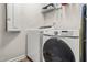 Well-equipped laundry room featuring a modern washer and dryer set for convenient home chores at 1018 Sweet Cream Ct, Durham, NC 27703