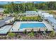 Aerial view of a community pool with ample lounge seating at 1020 Kentlands Dr, Durham, NC 27713
