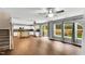 Open floor plan showcases wood floors, kitchen, and natural light throughout at 105 Ryder Cup Cir, Raleigh, NC 27603