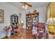Traditional style office featuring hardwood floors, a ceiling fan, and nice decor at 1100 Queensbury Cir, Durham, NC 27713