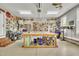 Well-organized garage with storage and work space at 124 Mantle Dr, Clayton, NC 27527