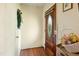 Interior view of the front door with a decorative wreath and a basket of Easter eggs at 133 Montree Ln, Graham, NC 27253