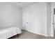 Neutral bedroom featuring carpet, ceiling fan, and white paint at 139 Callowhill Ln, Durham, NC 27713
