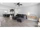 Spacious open-concept living area connecting kitchen, dining, and living spaces at 139 Callowhill Ln, Durham, NC 27713