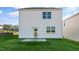 Exterior view of the backyard with patio and lawn at 144 Global Ave, Fuquay Varina, NC 27526