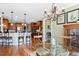 Kitchen with granite countertops, stainless steel appliances, and a breakfast bar with seating at 149 Country Mill Way, Fuquay Varina, NC 27526