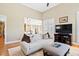 Comfortable living room with hardwood floors, natural light, and stylish decor at 149 Country Mill Way, Fuquay Varina, NC 27526