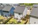 Aerial view of the backyard and home at 166 Yellow Jacket Rdg, Clayton, NC 27520