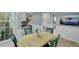 Eat-in dining room features beautiful wainscoting, and leads into the kitchen and bathroom at 2256 W Front St, Burlington, NC 27215