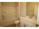 Bathroom featuring a shower and a white vanity at 2313 Bay Minette Sta # 543, Apex, NC 27502