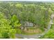 Scenic aerial view of a home with a traditional facade and well-maintained landscape at 2805 Chelsea Cir, Durham, NC 27707