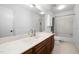 Bright bathroom with a sink, shower/tub, and plenty of cabinet space at 2852 Rue Sans Famille, Raleigh, NC 27607