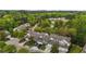 Aerial view of homes nestled in a wooded area at 292 Joshua Glen Ln, Cary, NC 27519
