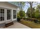 Backyard area with partial view of the lake at 292 Joshua Glen Ln, Cary, NC 27519