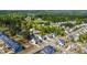 An aerial view shows the surrounding community and neighborhood at 3037 Freeman Farm Way, Rolesville, NC 27571