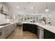 Modern kitchen features an island, sleek cabinetry, and open layout at 33 Highpointe Dr, Pittsboro, NC 27312