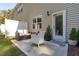 Private patio space with outdoor seating at 3667 Durwood Ln, Raleigh, NC 27604