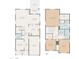 Detailed floor plan showcasing layout of rooms, dimensions, and features on two floors at 3811 Yates Mill Trail, Raleigh, NC 27606