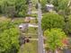 Aerial view showing residential neighborhood, tree-lined streets, and property location at 3913 Vesta Dr, Raleigh, NC 27603