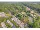 Aerial view of property with outlined property lines, near a baseball field at 408 Madison Ave, Cary, NC 27513