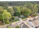 Aerial view of property with outlined property lines and nearby street at 408 Madison Ave, Cary, NC 27513