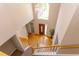 Grand foyer with hardwood floors, a beautiful chandelier, and a view of the front door at 413 Palafox Dr, Chapel Hill, NC 27516