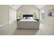 Spacious main bedroom features vaulted ceiling, neutral carpet, and natural light from windows at 429 Gambit Cir, Wake Forest, NC 27587
