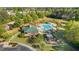 Aerial shot of a community pool, clubhouse and playground at 617 Sealine Dr, Cary, NC 27519