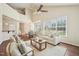 Spacious living room with vaulted ceilings, a fireplace, and open floor plan at 617 Sealine Dr, Cary, NC 27519