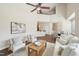 Bright living room with vaulted ceilings, adjacent dining area and lots of natural light at 617 Sealine Dr, Cary, NC 27519