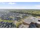 Stunning aerial view showing the community with well-maintained greenery, sidewalks, and a school nearby at 6511 Academic Ave, Raleigh, NC 27616