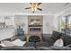 Cozy living room with fireplace and open layout at 6511 Academic Ave, Raleigh, NC 27616