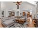 Spacious living room offers an open layout with views into the kitchen and dining room at 6512 Southern Times Dr, Raleigh, NC 27603