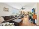 Living room flows seamlessly into dining area, creating an inviting gathering space at 7228 Lowery Meadow Dr, Wendell, NC 27591
