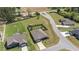 Lovely aerial view of a home showcasing its spacious lawn, fenced backyard, and community setting at 8 Pal Ct, Benson, NC 27504